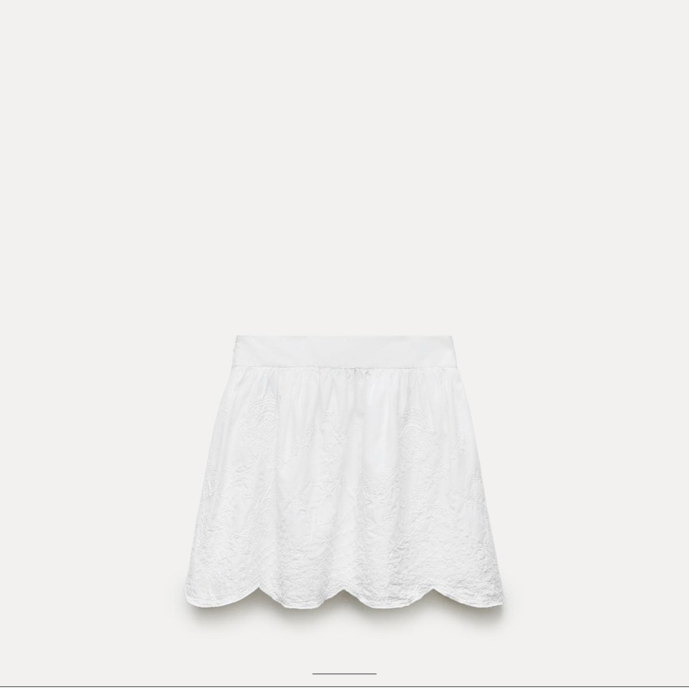 ZARA EMBROIDERED MINI SKIRT ZW COLLECTION - Picture 2 of 7